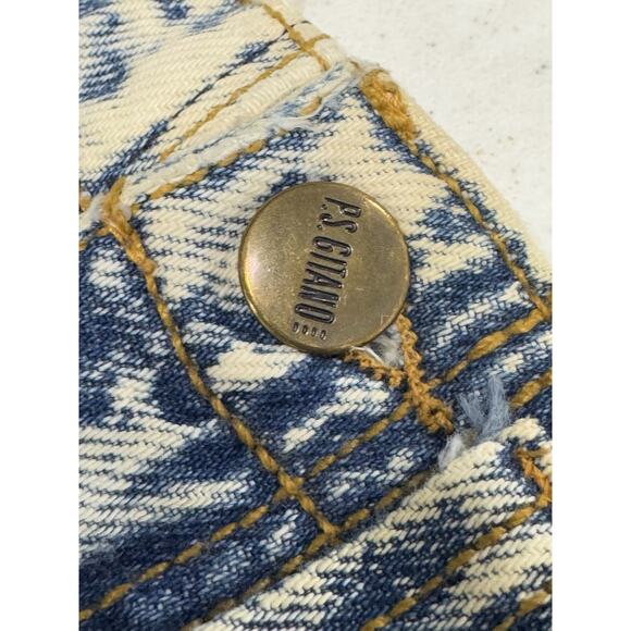 Vintage Women's 10 Short P.S. Gitano Stonewash Elastic Waist Tapered Jeans - Picture 2 of 12